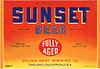 1935 Sunset Beer 11oz  WS26-11V Oakland, California