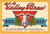 1941 Valley Brew Bock Beer 11oz  WS56-07V Stockton, California