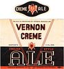 1934 Vernon Creme Ale 11oz  WS22-12V Vernon, California
