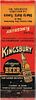 1940 Kingsbury Beer 113mm WI-KINGSB-6.1 - Shorty Bartz Tavern 610 Main Street Watertown Wisconsin