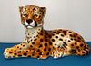 Italian Ceramic Capodimonte Leopard Statue 