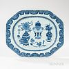 Blue and White Export Porcelain Platter