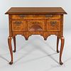 Queen Anne Carved Walnut and Walnut Veneer Dressing Table