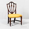 Federal Carved and Inlaid Mahogany Shield-back Side Chair