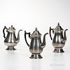 Group of Large Pewter Coffeepots