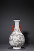 A Grisaille Landscape Ruyi-Eared Vase