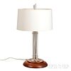 Lucite and Wood Table Lamp