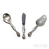 Georg Jensen Cake Knife and Server and a Serving Spoon