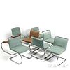 Eight Mies van der Rohe MR Chairs