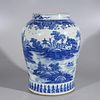 Large Chinese Blue & White Porcelain Vase
