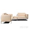 Pair of De Sede Convertible Lounge Chairs
