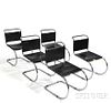 Five Mies van der Rohe MR Style Side Chairs