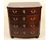 MAHOGANY FOUR DRAWER BEDSIDE CABINET