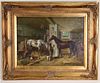 19th CENTURY ENGLISH HORSE OIL PAINTING