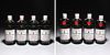 Eight Vintage Tanqueray Bottles