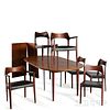 Scandinavian Design Dining Table and Six Chairs