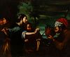 Italian school; 18th century. 
"Rebecca and Eliezer at the well". 
Oil on canvas. Relined.