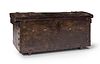 Spanish chest; XVII century. 
Wood. 
Remains of polychrome.