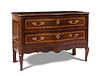 Tuscan commode; Louis XV style, second half of the eighteenth century. 
Pine core, rosewood veneer, bronze and marquetry. 
It has scratches.