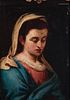 Andalusian school, ca. 1700. 
"Bust of the Virgin. 
Oil on panel.