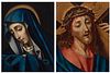 Workshop of CARLO DOLCI (Florence, 1616 - 1686). 
"Christ" and "Dolorosa". 
Oil on copper.