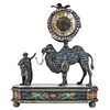 Antique Viennese Silver Enamel & Jeweled Camel Desk Clock