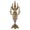 French 19th Cent. Robert Freres Marble & Bronze Candelabra