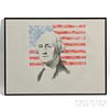 Santi Graziani (American, b. 1920)      George Washington with Flag