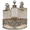 English Antique Silver Plated Men Toiletry Caddy