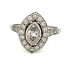 Platinum Diamond Engagement Marquise Ring