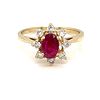 18k Ruby Diamond Engagement Ring