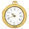 Victorian J. Benson Gold Repousse Pair Cased Fugee Pocket Watch
