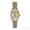 Lady's Stainless Steel and Gold "Oyster Perpetual" Wristwatch, Rolex