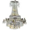 Bronze and Crystal 17-Light Chandelier