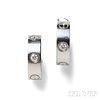 18kt White Gold and Diamond "Love" Earrings, Cartier