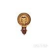 Antique Archaeological Revival 18kt Gold and Carnelian Brooch