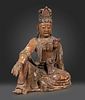 Buddha. China, XVIII century. 
Polychrome wood carving.