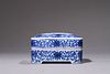 Qing Dynasty: Blue and White Poem Porcelain Ink Box