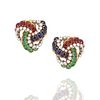 Verdura Gemstone, Diamond and 18K Earrings
