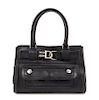 A Christian Dior Black Leather Handbag, 11.5" x 8" x 3.5".