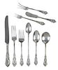 Wallace Rose Point Sterling Flatware, 65 Pieces
