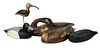 Group of Five Carved and Painted Duck Decoys and Shorebird