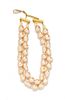 A Karl Lagerfeld Double Strand Pearl Necklace, 17".