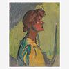 Stuart Davis (American, 1892-1964) Portrait of a Woman in Profile