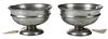 Two Early English Pewter Punch Bowls