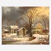George Henry Durrie (American, 1820-1863) Winter in the Country, A Cold Morning