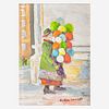 Christopher Willett (American, B. 1959) Balloon Lady, Washington Square