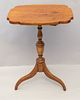 American Scallop Top Cherry Tilt Top Candle Stand