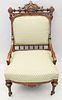 Generously Proportioned Victorian Carved Armchair