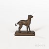 After Alfred Dubucand (French, 1828-1894)

Bronze Model of a Chihuahua, late 19th century, the standing figure modeled with its nose up and ears prick